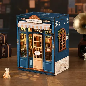 Vine Arbor Reading Room DIY Book Stand Model Kit, Handmade Miniature House Craft, Creative Desktop Decorative Figurine, Collectible Room Decor