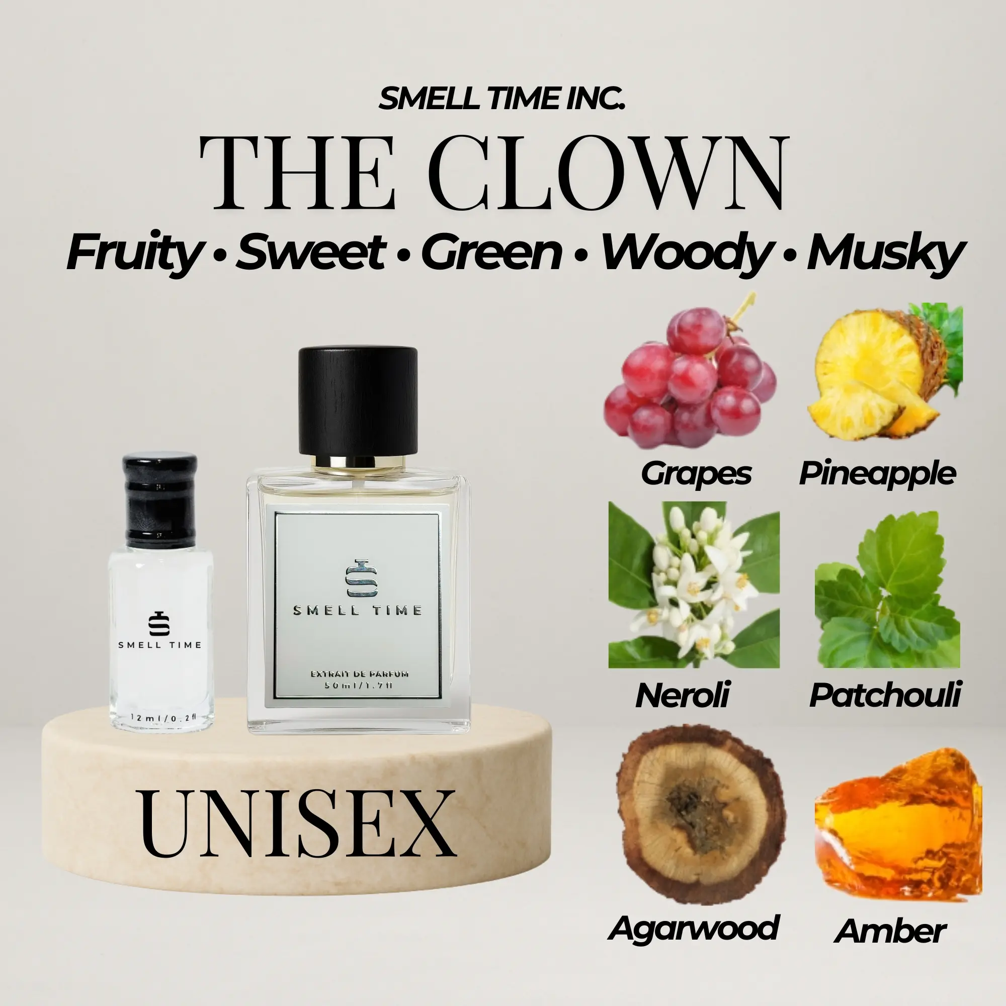 The Clown | Fruity, Sweet & Woody Unisex Perfume | Long-Lasting Handmade Fragrance | Smell Time USA
