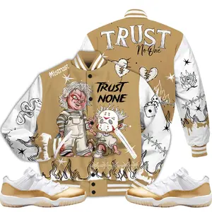 Low Mother Day 11s Outfit Varsity Jacket, Scary Trust No One T-Shirts To Match Sneaker Streetwear