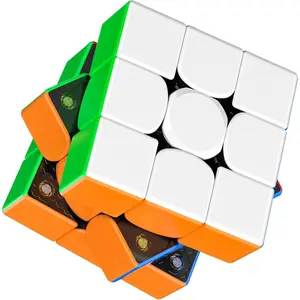 Magnetic Speed Cube Toy 3x3 Easy Smooth Turning Puzzle Cube Gift for Kids and Cube Lovers High-Quality Construction