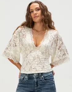 WEST OF MELROSE Womens Lace Top