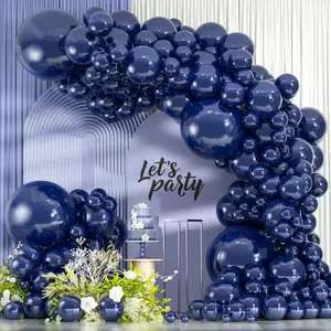 114 count Navy Blue Balloons, 18 12 10 5 inch Nile Blue Balloons Garland Arch kit, Different Sizes Navy Balloon for Graduation Wedding  Shower Birthday Party Decorations