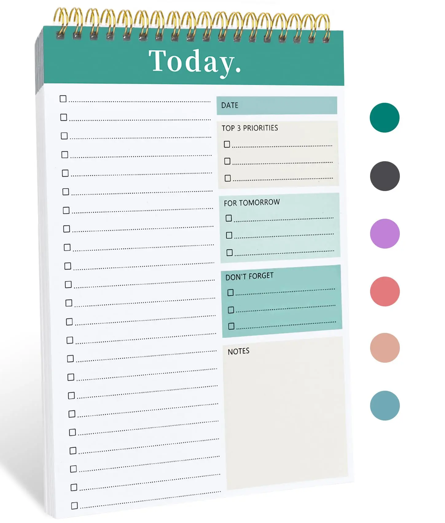 Undated To-Do List Planner Notebook - 52 Sheets, Durable PP Cover, Sturdy Paperboard Back, Non-Bleed Paper Organizer, Office Stationery for Home, School Students to Accomplish More & Enhance Focus