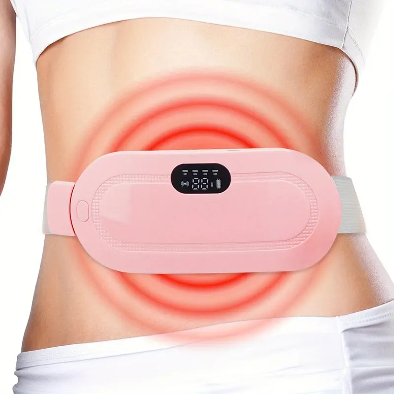 Menstrual Heating Pad, Portable Cordless Heating Belt for Cramps, Menstrual Heating Pad with Heat Levels Vibration Massage Modes for Women and Girls
