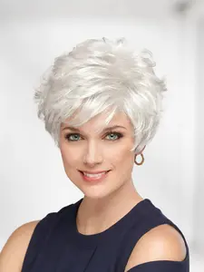 Women's Short Hair Wig, Synthetic Fiber, Daily Wear Party Holiday Costume Accessory, Female Hairstyle Extension Set, Synthetic Material Wigs