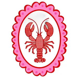 Crawfish Sign, Animal Sign, DECOE-W-905022-DH, Sign For Wreath, 22" Door Hanger
