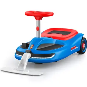 LIGIANT 12V Electric Wiggle Car with Pedal, Kids Ride On Car with Clean Fun, Rechargeable 2 in 1 Swing Car, 2 Speeds up to 4 MPH, LED Lights, Music, Ideal Gift for 3+