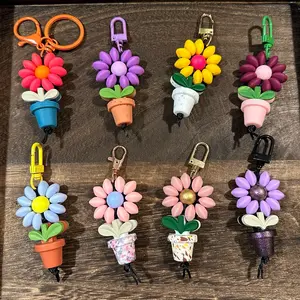Handmade Potted Flower Keychain
