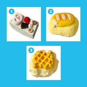 [Mallow Putty Texture] taba squishy Strawberry Treat Slice, Fidgets Toy for Stress Relief & Fun – Perfect for Party, Birthday, Holiday & Christmas Gifts – Silicone Material [190g]