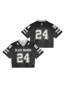 #24 Print Street & Cropped Style Boxy Mesh Shirt For Men & Women, Breathable & Versatile For Basketball, Football, Baseball, Rugby, Gym, Running - Casual Loose Short Length Sports Jersey