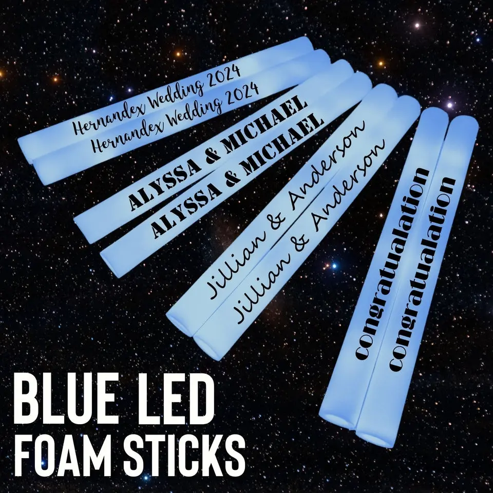 Blue LED Foam Sticks