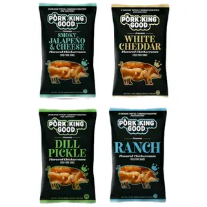 pork king good smoky jalapeno &cheese, white cheddar,  dill pickles, ranch=  4 pack
