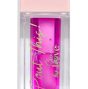 Pout This! Hyaluronic Acid Lip Plumping Lip Gloss, Glossy Finish, Strawberry Grape Cherry Flavors, 1 Pack, Made in USA avon