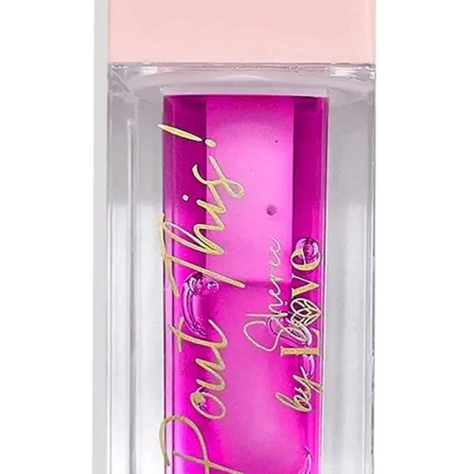 Pout This! Hyaluronic Acid Lip Plumping Lip Gloss, Glossy Finish, Strawberry Grape Cherry Flavors, 1 Pack, Made in USA avon