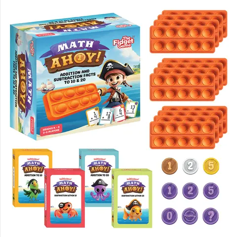 The Fidget Game Math Ahoy - Addition Subtraction Facts 10 20 Multi Sensory Activities for Grades K 2 Ages 5 8 Quick Easy Play 15 Min