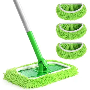 8pcs Reusable Dry Sweeping Cloths Microfiber Wet Mop Pads Compatible with Swiffer Sweeper Mop for Hardwood Surface Floor Cleaning