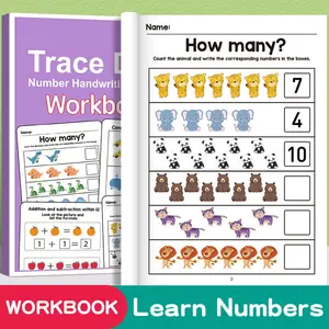 Trace Digit Interactive Preschool Math Workbook with Number Tracing for Number Recognition & Basic Arithmetic Skills 64 Pages Engaging Illustrations for Young Learners Ages 3+