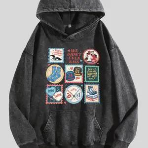 Heated Rivalry Romance Graphic Washed Hoodie, Hollanov Couple Y2K Oversized Fit