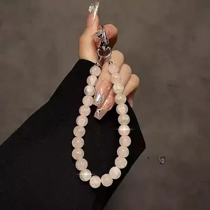 Cute Beaded Phone Chain, Creative Beaded Phone Lanyard, Fashion Phone Charm for Women & Girls, Phone Decoration Accessories for Phone Case, Phone Strap Holder, Phone Wrist Strap