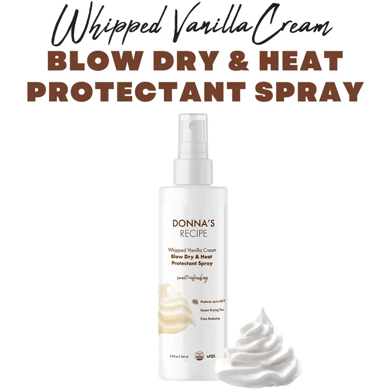 Blow Dry & Heat Protectant Spray - Whipped Vanilla Cream