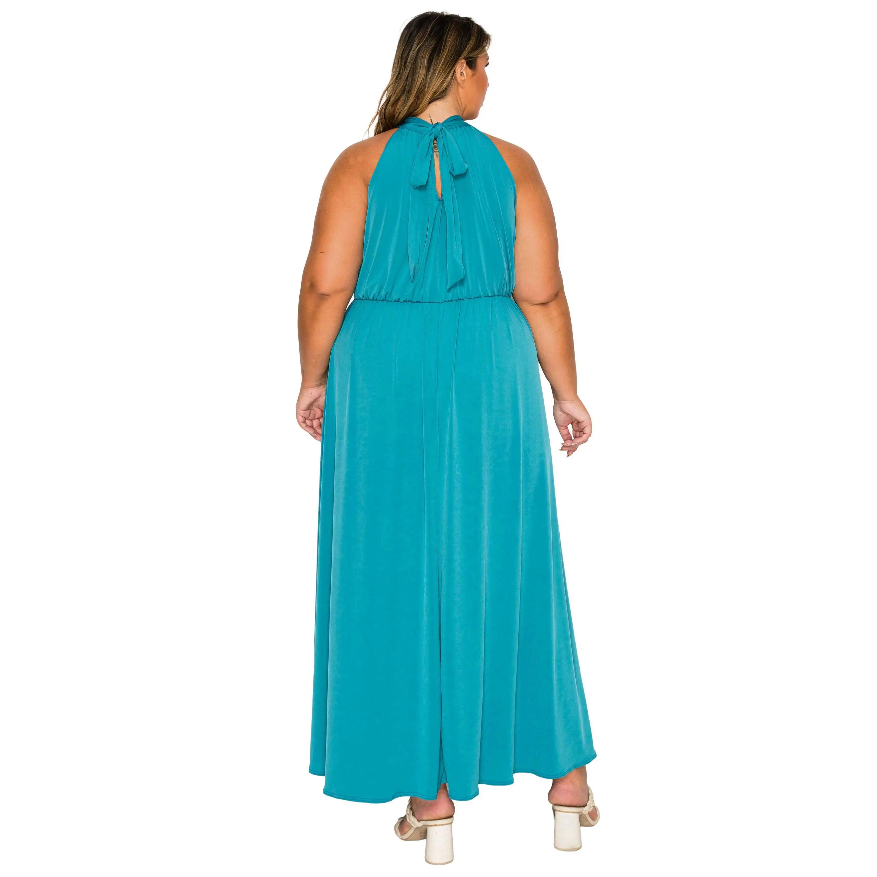 Plus Size L I V D Cassia Halter Neck Maxi Dress - USA Made, Elastic Waist, Back Keyhole, Polyester & Spandex, Casual Summer Womenswear - TikTok Shop Plus Size L I V D Cassia Halter Neck Maxi Dress - USA Made, Elastic Waist, Back Keyhole, Polyester & Spandex, Casual Summer Womenswear - TikTok Shop