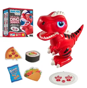 USA Toyz Robo Pets T-Rex Dinosaur, RC Hand Gestures, LED Eyes Dino Toys for Toddlers Ages 3+ (Red)