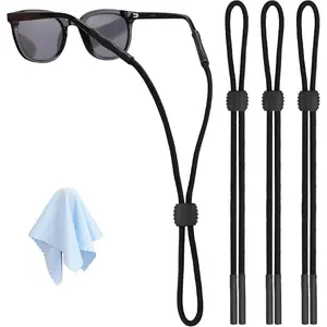 3 Pcs Glasses Strap-Adjustable Eyeglass Holders for Men, Women, and Kids - Neck Eyewear Retainer, Sports Sunglasses Strap, Lanyard