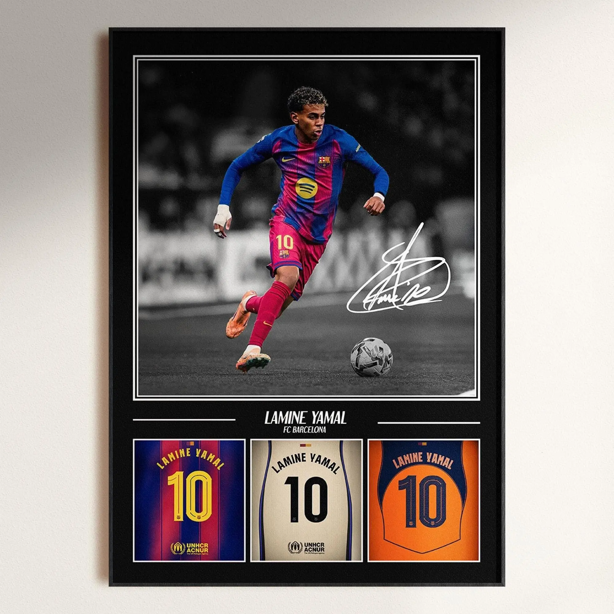 Lamine Yamal Poster, Signed Lamine Yamal Poster, Signed Football Poster, Football Memorabilia Download( Unframed - Print Only )