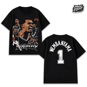 [Youth & Adult] Victor Wembanyama - Wemby 1 For Spurs Nation High-Quality 100% Cotton T-Shirt (Made In US), Go Spurs Go Hooper Shirt, Game Day Outfits, Gift For Basketball Fans, Basketball Graphic Tee