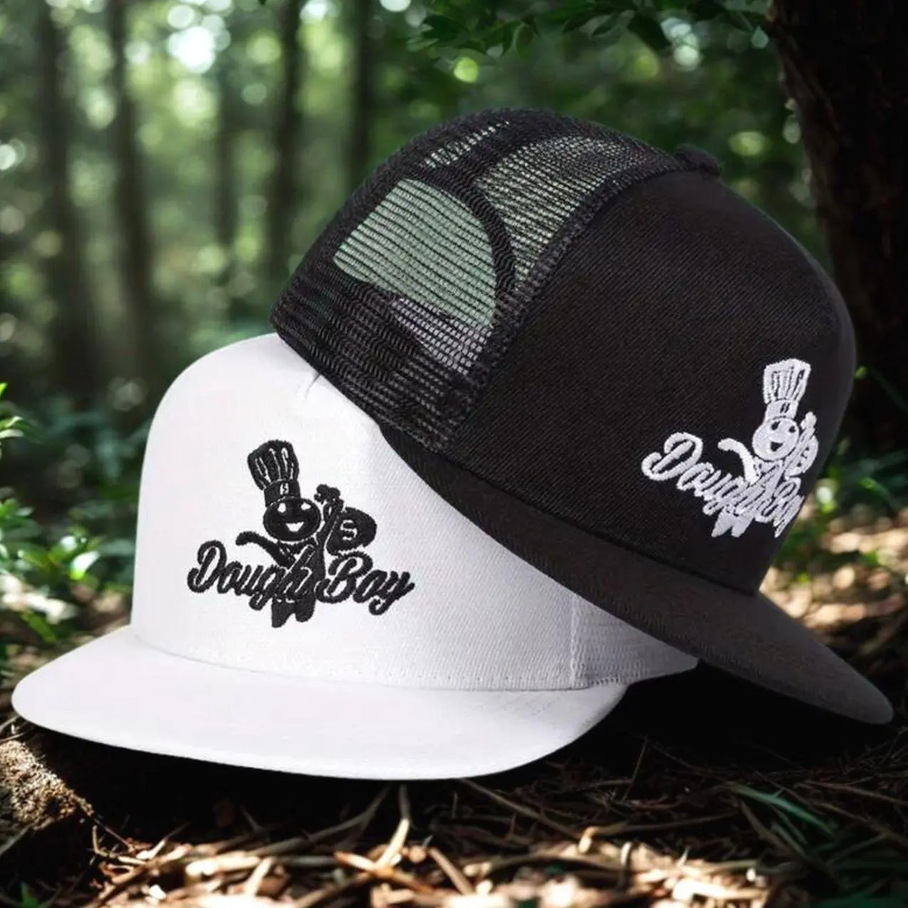 Dough Boy  Embroidered Hat, Unisex Adjustable Snapback Trucker Hat – Summer Beach & Sports Cap with Mesh Back