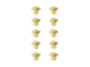 Elegant Decor KB2023-GD-10PK 1.2 in. Marcel Multipack Square Knob, Brushed Gold - Pack of 10