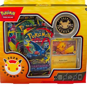 Pokémon 2026 30 Year Anniversary Collection Box with Pikachu Card & Mega Evolution Cards for Trading Card Game Fans