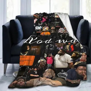 Rod Wave Flannel Blanket – Soft Warm Rap Music Throw Blanket for Fans, Cozy Fleece Bed & Sofa Blanket, Stylish Home Decor, Perfect Gift for Hip-Hop Lovers