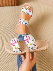 New summer fashion women's sandals, featuring a comfortable and soft woven straw sole, comfortable and soft slip-on casual sandals, suitable for summer vacations by the sea and casual outfits, also suitable for casual home wear.