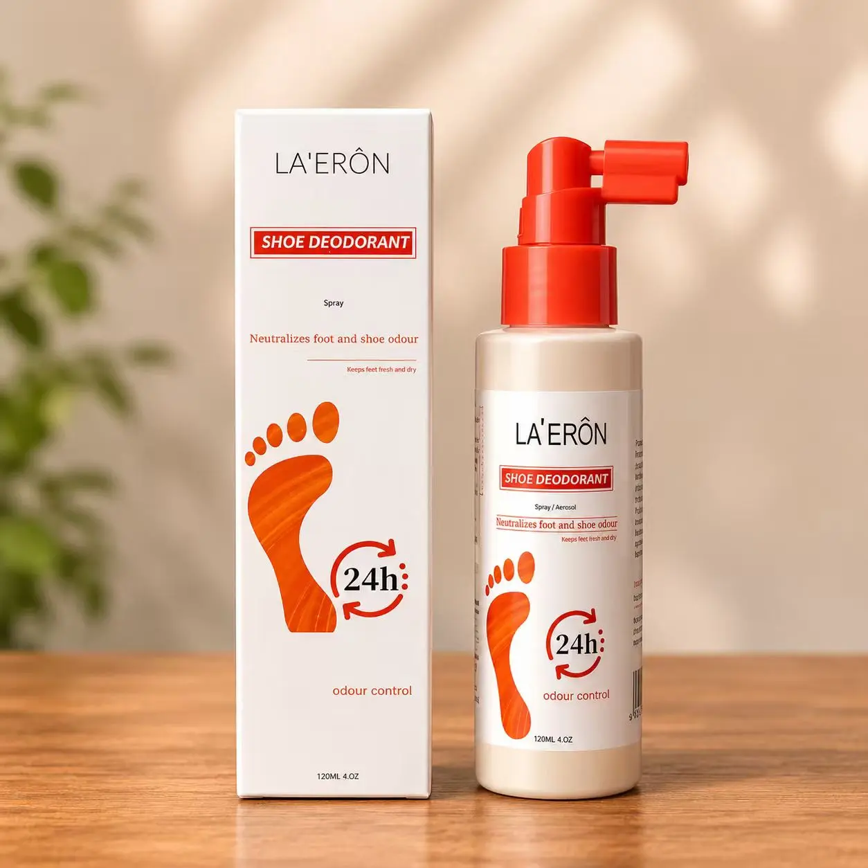 LA'ERÔN Shoe Deodorant Spray (120ml / 4oz)