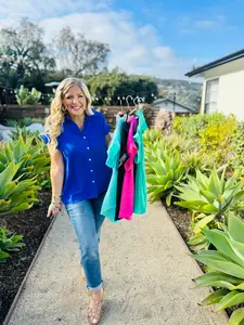 All About The Buttons Woven Top