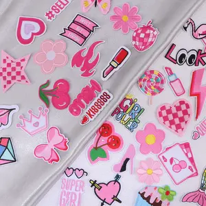 21pcs Iron-On Patch Set, Polyester Embroidery Fabric Patches, Floral Embroidery Design, Floral Embroidery Appliques, Flower Embroidery, DIY Accessories for Clothes Hats Jeans Jackets Backpacks