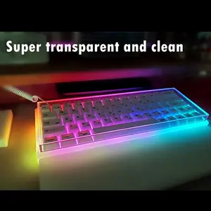 XVX M67 Tri-Mode Mechanical KeyboardWith Spider Web IMD-Tech Keycaps, QMK/VIA Gasket, RGB Hot Swappable, bluetooth