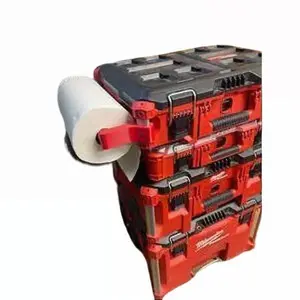 Milwaukee Paper Towel Holder for Packout Boxes Adjustable Metal Stand Long Lasting PETG Material Countertop Storage Organizer Mount
