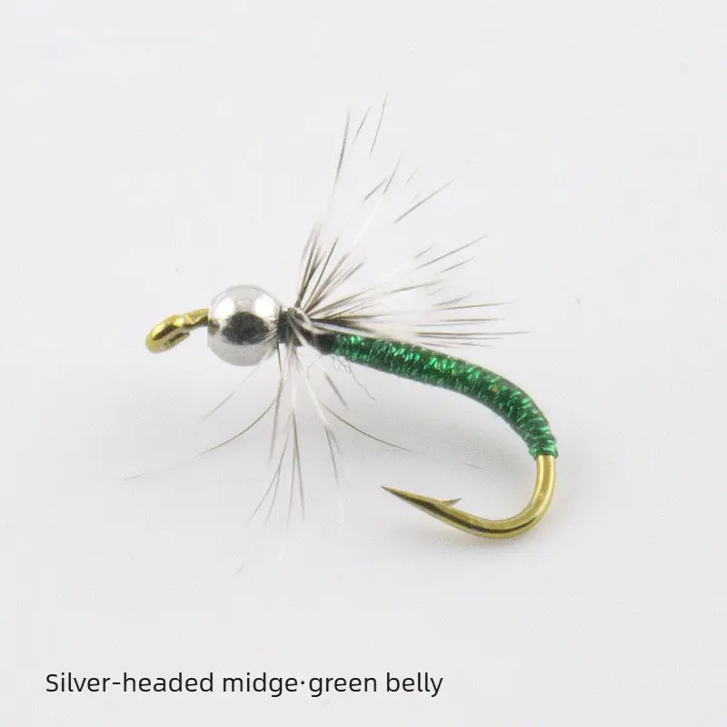 Silver headed Chironomid Green bellied [Single Hoo