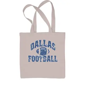 Dallas Distressed Football Shopping Tote Bag