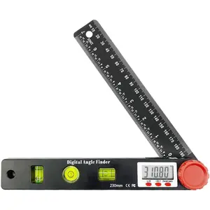 GJANSH Digital Angle Finder, 7 inch /200mm T-Bevel Protractor Ruler,Horizontal Vertical Bubble levels with Large LED Screen, 0-360° Measuring Tool,Suitable for Woodworking/Construction/DIY