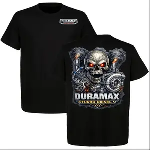 Duramax Turbo Diesel T-Shirt Skull Engine Graphic Tee Chevy Diesel Truck Lover Shirt Mechanic Fan Gift Unisex Tee