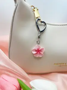 Women's Keychain Accessories, /// Egg Flower Design, Floral Pattern Keychain, Summer Phone Bag Charm, Wallet Purse Backpack Decoration, Fashion Keychain