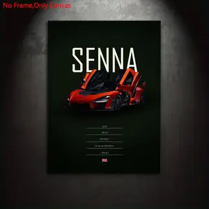 1 piece/set of frameless canvas painting print posters, classic realistic vehicle art, the ultimate sports car Senna, perfect gift for car culture enthusiasts, ideal gift for bedroom, living room, kitchen, dormitory corridor, mural, wall decoration