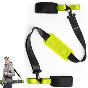 Gradient Fitness Boot Carrier Strap for Ski and Snowboard | Adjustable Anti-Slip Shoulder Sling with Cushioned Pad | Rotating Easy-Clasp Buckle | Ski Boot Carry Strap for Men and Women