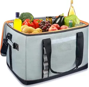 Insulated Cooler Bag 65Cans/32 Cans Large Cooler Bag Soft Sided Cooler with  Strap, Collapsible Leakproof Portable Coolers for Camping/Beach/ Delivery/Shopping/Outdoor/Picnic