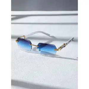 1 Pair Summer Geometric Frame Trendy Square Sunglasses, New Personality Travel Accessories for  Men & Women, Lightweight and Durable for Outdoor Sun Protection Glasses for Daily Use