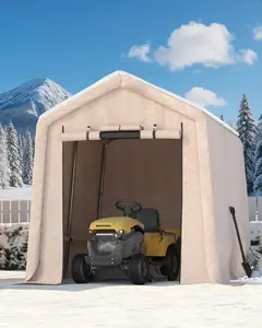 GARVEE Outdoor Portable Storage Shed (Khaki, 7'x12')