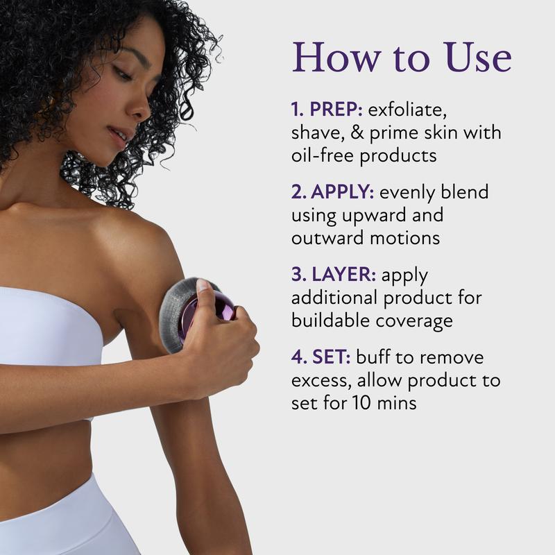 Westmore Beauty Body Coverage Perfector 3.5oz + X-Large Buffer Brush -  Flawless Body Makeup, Concealer for Scars, Spots, Veins, Tattoos and More Blend Cosmetic